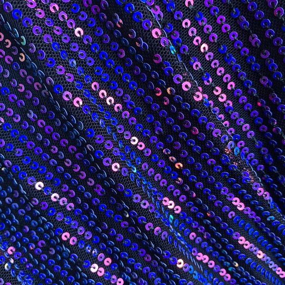 NWT! GRACE KARIN Sequin wrap style Dress / One Shoulder Ruched Dress - Large - Picture 4 of 11